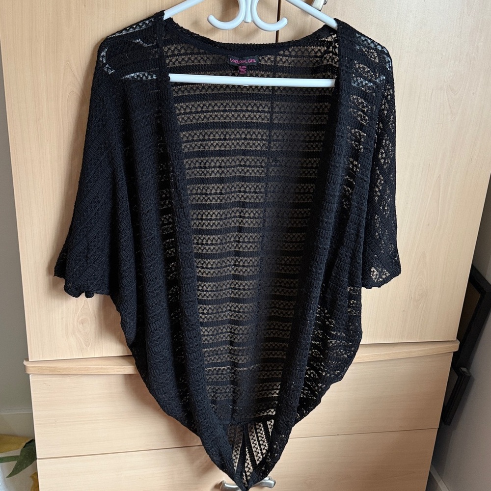 Material Girl Black Lace Top